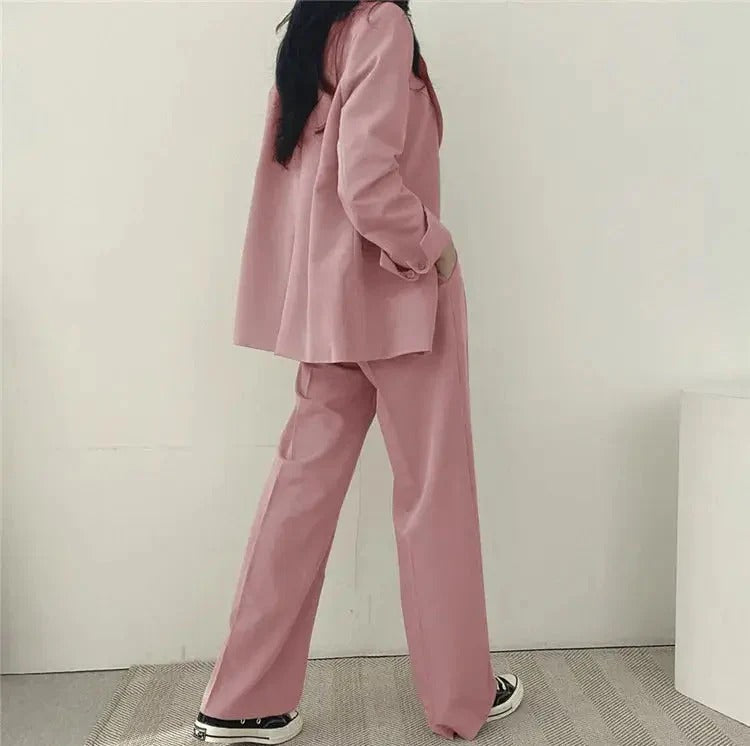 Tailored Blazer & Wide-Leg Pantsuit | Elegant Two-Piece Set - View 6