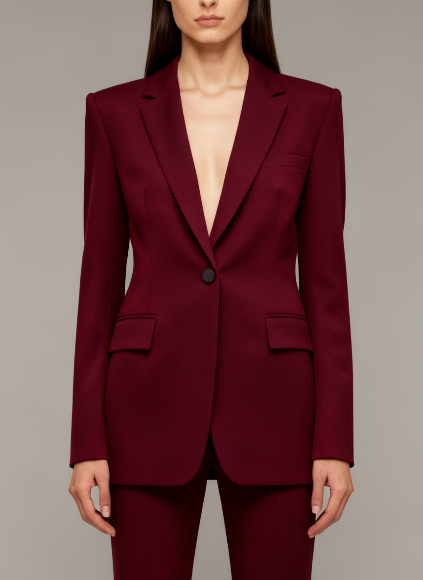 Tailored Women's Suit | Elegant Two-Piece Blazer Set - View 2