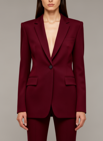 Tailored Women's Suit | Elegant Two-Piece Blazer Set - View 2