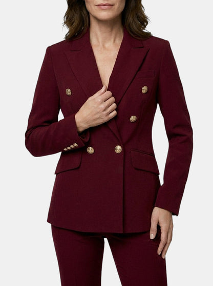 Tailored White Pantsuit | Elegant Double-Breasted Blazer Set - View 8