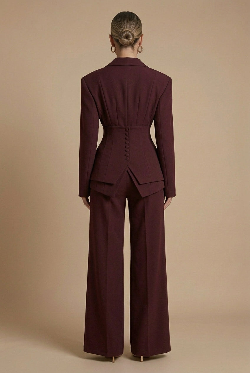 Tailored White Women's Suit | Elegant Blazer & Trouser Set - View 2