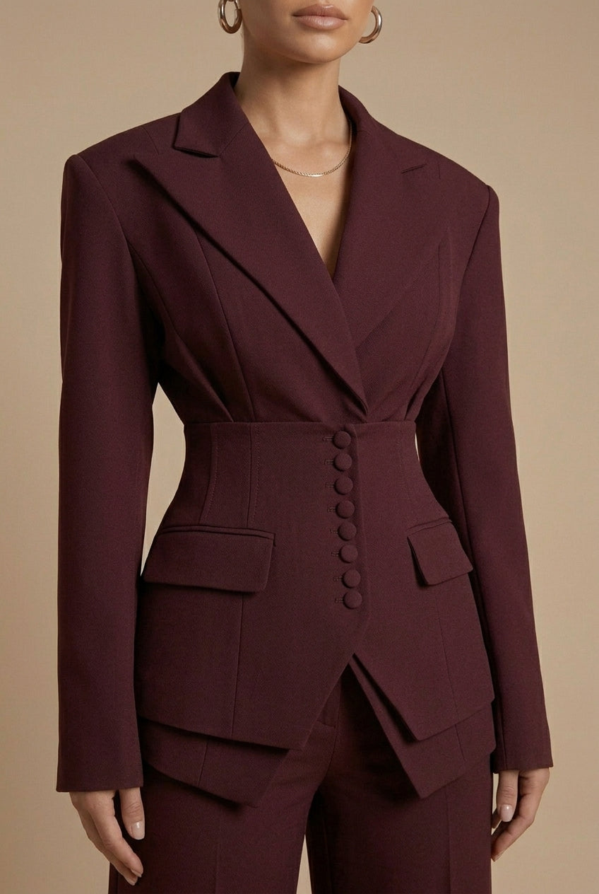Tailored White Women's Suit | Elegant Blazer & Trouser Set - View 4