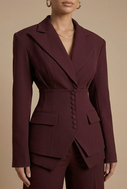 Tailored White Women's Suit | Elegant Blazer & Trouser Set - View 4