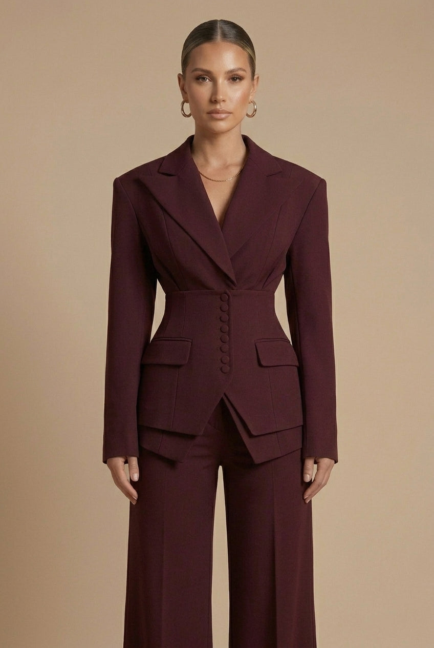 Tailored White Women's Suit | Elegant Blazer & Trouser Set - View 5