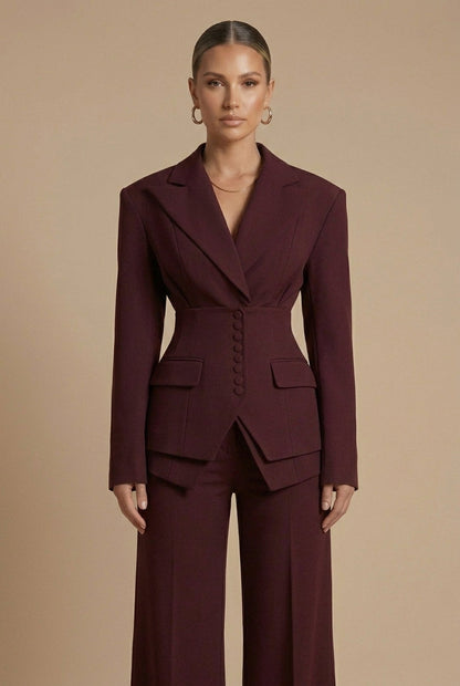 Tailored White Women's Suit | Elegant Blazer & Trouser Set - View 5