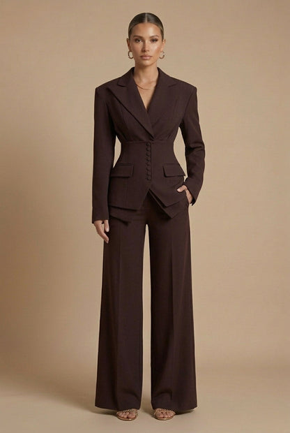 Tailored White Women's Suit | Elegant Blazer & Trouser Set - View 7