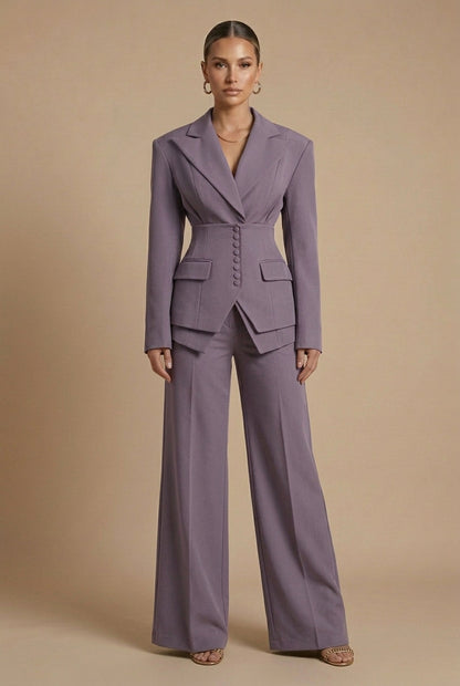 Tailored White Women's Suit | Elegant Blazer & Trouser Set - View 8