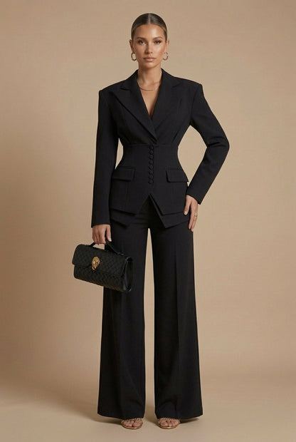 Tailored White Women's Suit | Elegant Blazer & Trouser Set - View 10