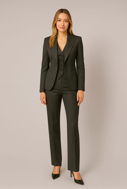 Elegant Three-Piece Women's Suit | Tailored Slim Fit - View 1