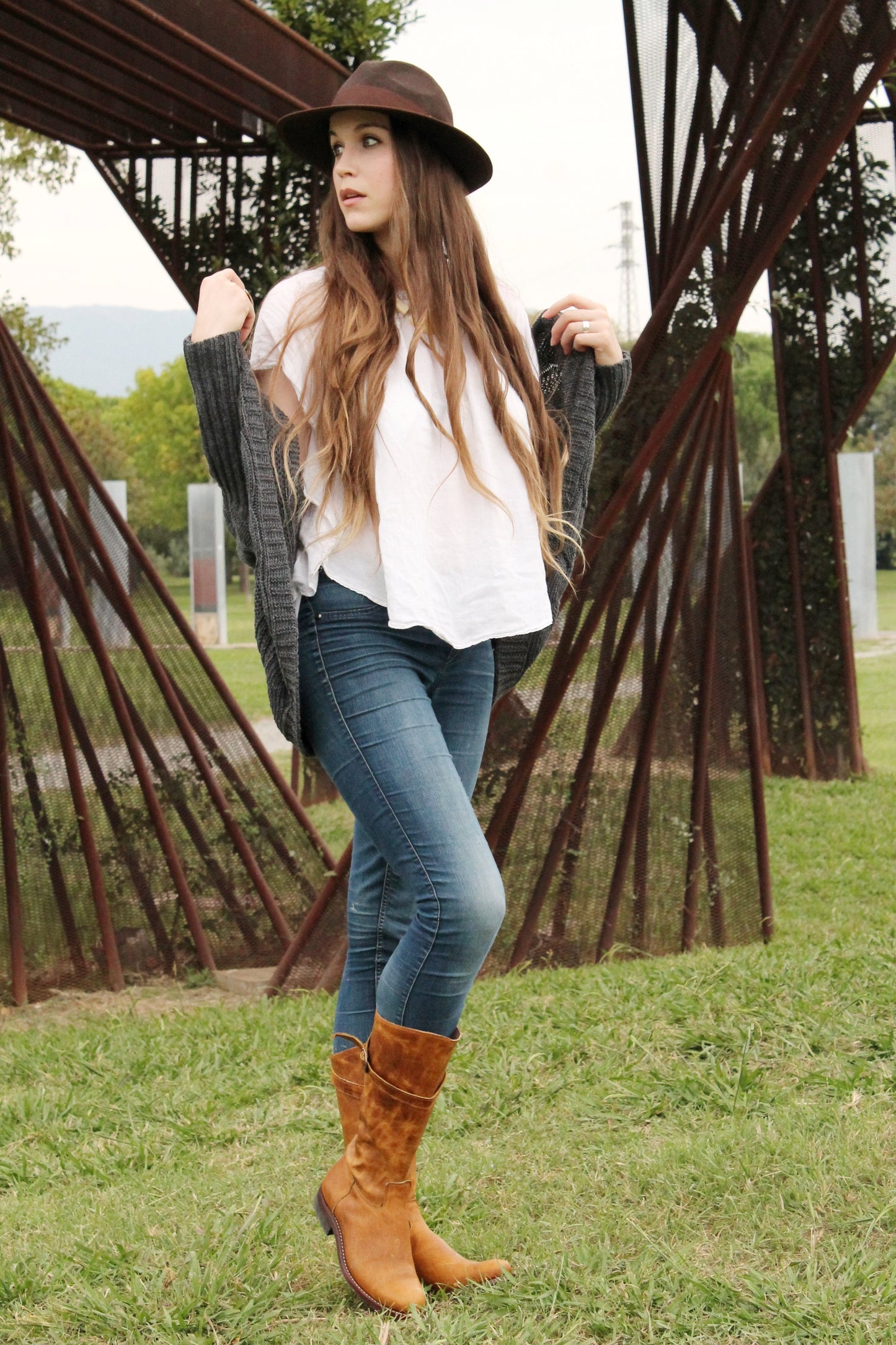 Tall Leather Boots | Handmade Brown Knee High Design with Comfort 7