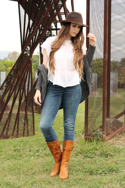 Tall Leather Boots | Handmade Brown Knee High Design with Comfort 8